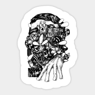 Face Melted Sticker